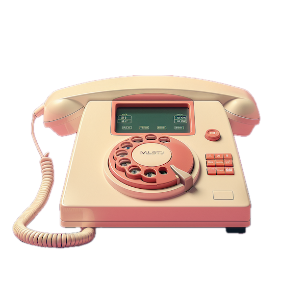 Retro-futuristic rotary telephone with integrated answering machine