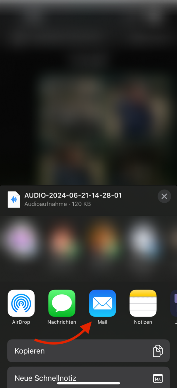 Screenshot: WhatsApp-Nachricht Weiterleiten Teile 3