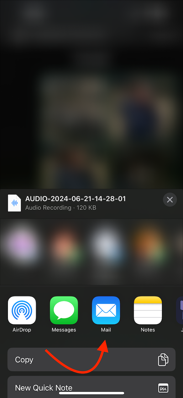 Screenshot of WhatsApp Share Message Screen, Step 3
